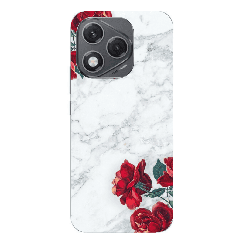 Honor 400 Lite red roses marble Transparent Silicone TPU Θήκη